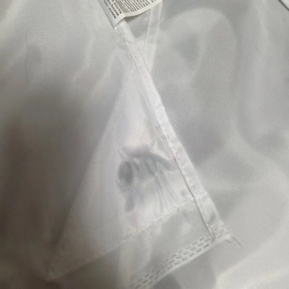 No Hook 70W x 63H Detach Button Liner Snap in Fabric Shower Curtain Replacement